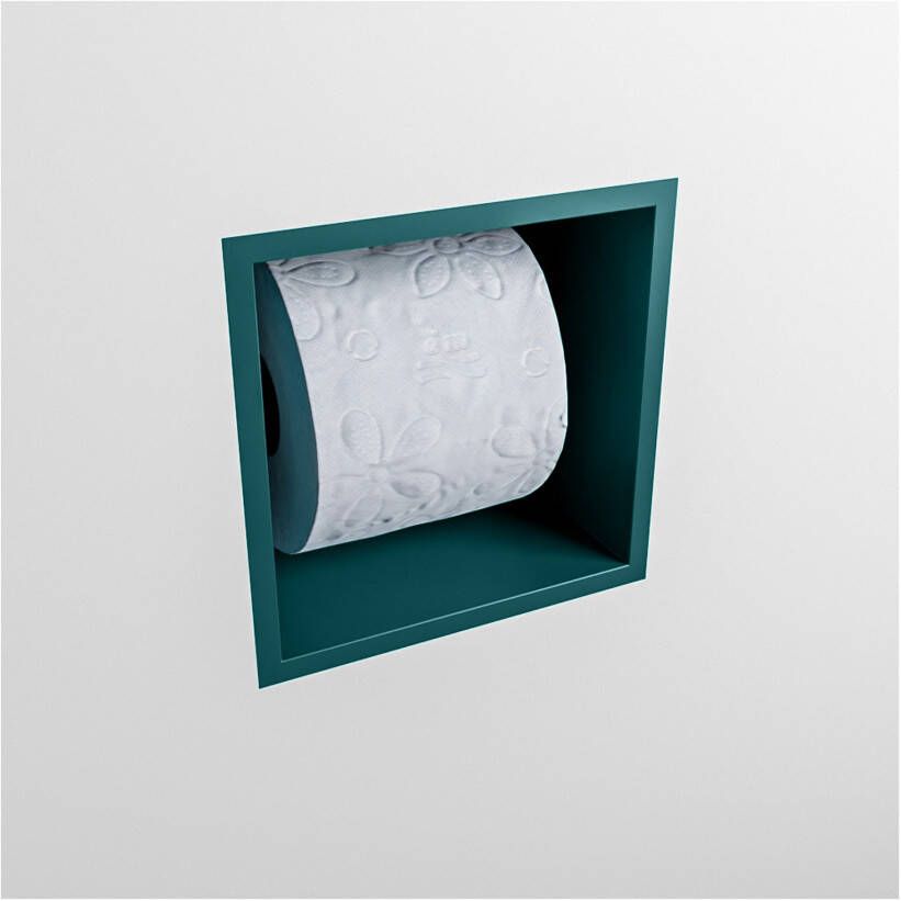 Mondiaz EASY Toiletrolhouder solid surface in- en opbouw 16x16 cm kleur Smag