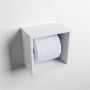 Mondiaz EASY Toiletrolhouder solid surface in- en opbouw 16x16 cm kleur Talc - Thumbnail 2