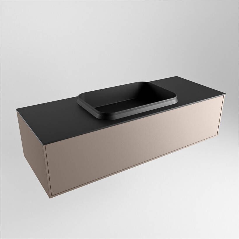 Mondiaz ERIN 120cm badmeubel onderkast kleur Smoke met 1 lade wastafel midden 1 kraangat kleur urban