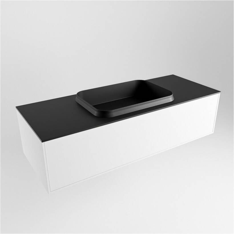 Mondiaz ERIN 120cm badmeubel onderkast kleur talc met 1 lade wastafel midden 1 kraangat kleur Urban