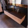 Mondiaz ERIN 150cm badmeubel onderkast washed oak met 1 lade wastafel links 1 kraangat kleur urban - Thumbnail 3