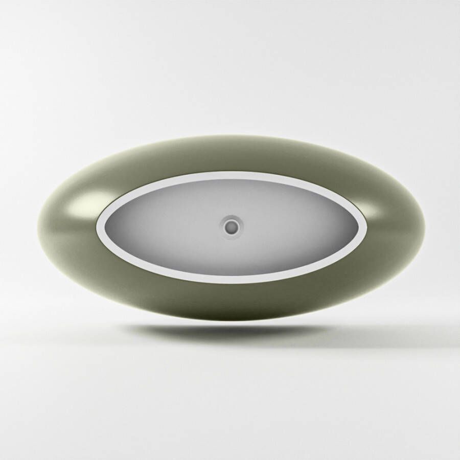 Mondiaz Vrijstaand bad Float | 170x80 cm | Solid surface | Ovaal | Army Talc