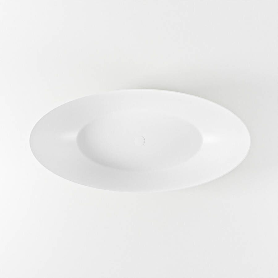 Mondiaz Vrijstaand bad Float | 170x80 cm | Solid surface | Ovaal | Army Talc