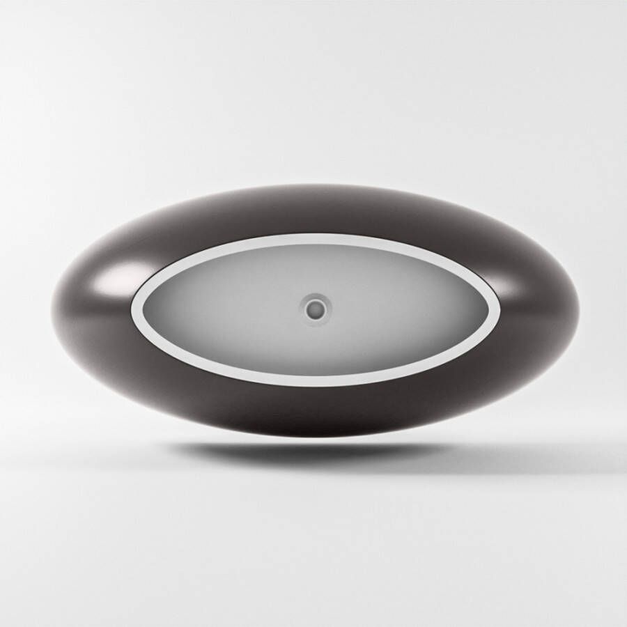 Mondiaz Vrijstaand bad Float | 170x80 cm | Solid surface | Ovaal | Dark grey
