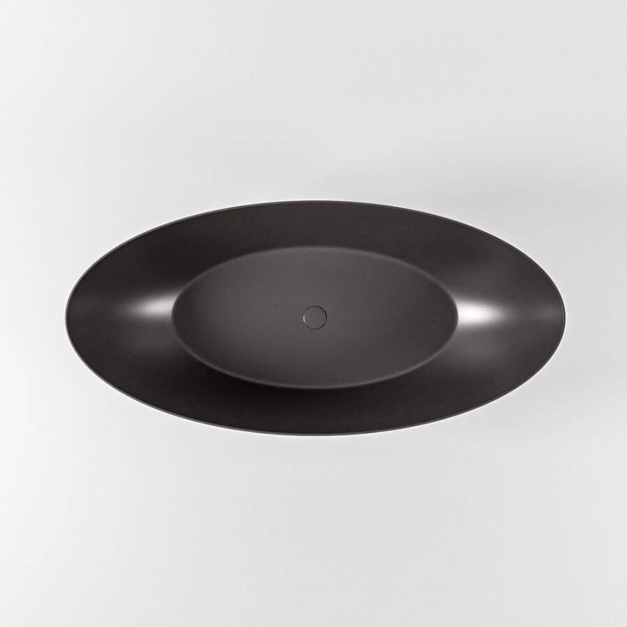 Mondiaz Vrijstaand bad Float | 170x80 cm | Solid surface | Ovaal | Dark grey