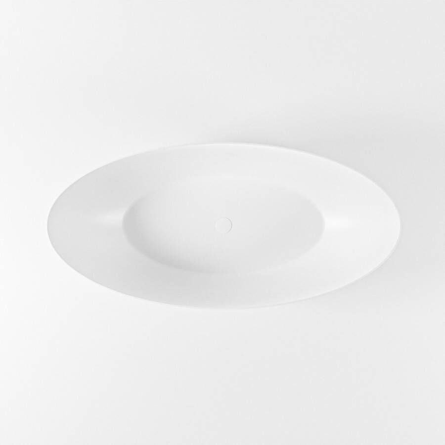 Mondiaz Vrijstaand bad Float | 170x80 cm | Solid surface | Ovaal | Greey Talc