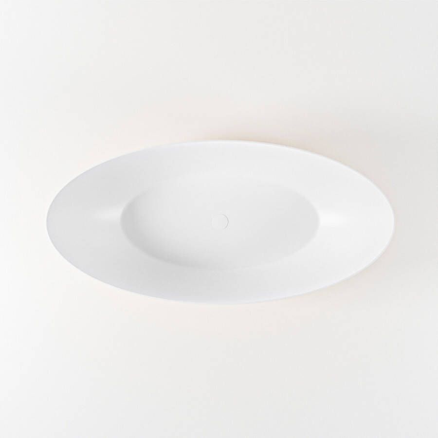 Mondiaz Vrijstaand bad Float | 170x80 cm | Solid surface | Ovaal | Ocher Talc