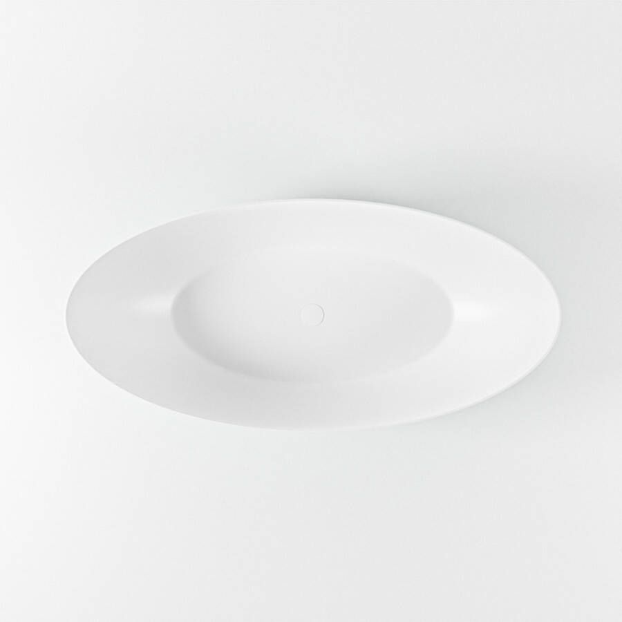 Mondiaz Vrijstaand bad Float | 170x80 cm | Solid surface | Ovaal | Smag Talc