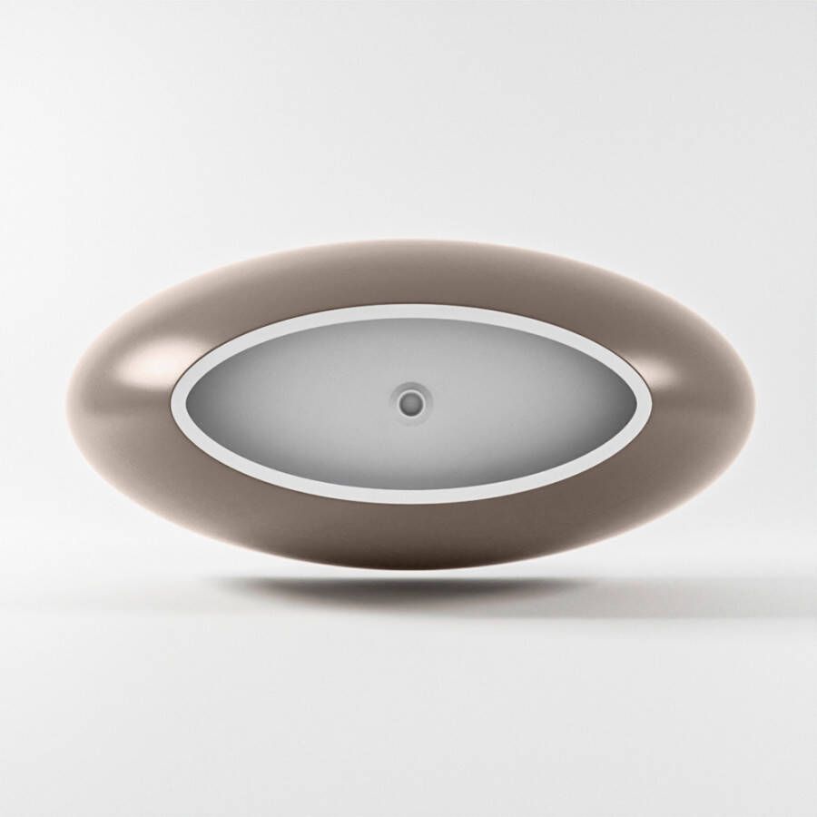 Mondiaz Vrijstaand bad Float | 170x80 cm | Solid surface | Ovaal | Smoke Talc