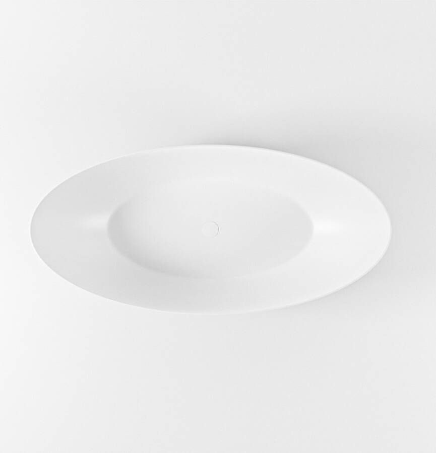 Mondiaz Vrijstaand bad Float | 170x80 cm | Solid surface | Ovaal | Urban Talc
