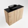 Mondiaz Fowy toiletmeubel 60cm washed oak met blad en waskom urban links 1 kraangat - Thumbnail 4