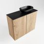 Mondiaz Fowy toiletmeubel 60cm washed oak met blad en waskom urban rechts zonder kraangat - Thumbnail 4