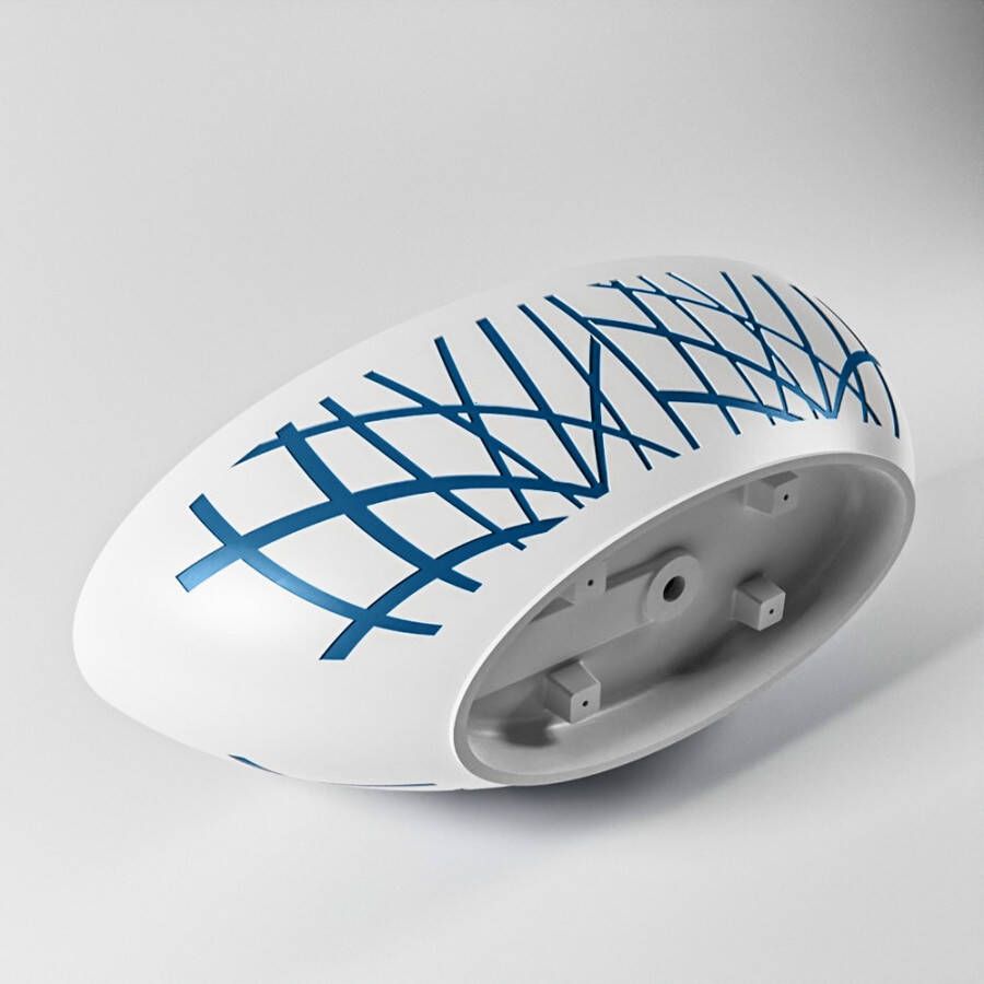 Mondiaz Vrijstaand bad Holm Design | 180x85 cm | Solid surface | Ovaal | Jeans