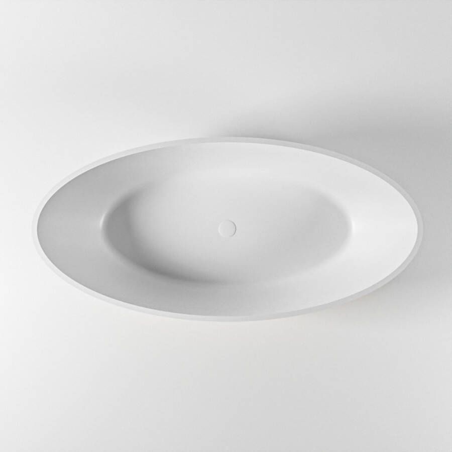 Mondiaz Vrijstaand bad Holm Design | 180x85 cm | Solid surface | Ovaal | Ocher