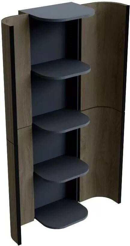 Mondiaz Kolomkast Kurve| 160x45 cm | Greep Softclose | 4 deuren | Shadow