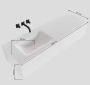 Mondiaz LAGOM Badkamermeubelset 120cm 2 lades Wastafel cloud wasbak links 1 kraangat Solid surface urban M64137UBM1M35163L - Thumbnail 4