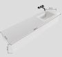 Mondiaz LAGOM Badkamermeubelset 200cm 2 lades Wastafel cloud wasbak rechts 1 kraangat Solid surface urban M64170UBM1M63030R - Thumbnail 4