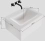 Douche Concurrent Badkamermeubel Lagom Hangend 60x30x45cm Wit Glans Solid Surface Wastafel Urban Lade Cloud Geen Kraangaten Midden met 1 Lade - Thumbnail 4