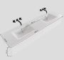 Douche Concurrent Badkamermeubel Lagom Hangend 190x30x45cm Wit Glans Solid Surface Wastafel Cloud Geen Kraangaten Dubbel met 2 Lades - Thumbnail 4