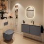 Mondiaz Toiletmeubel Ture Dlux | 100 cm | Meubelkleur Dark Grey | Eden wastafel Frappe Midden | 1 kraangat - Thumbnail 3