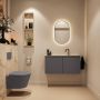 Mondiaz Toiletmeubel Ture Dlux | 100 cm | Meubelkleur Dark Grey | Eden wastafel Frappe Midden | 1 kraangat - Thumbnail 4