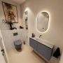 Mondiaz Toiletmeubel Ture Dlux | 100 cm | Meubelkleur Dark Grey | Eden wastafel Opalo Midden | Zonder kraangat - Thumbnail 2