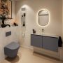Mondiaz Toiletmeubel Ture Dlux | 100 cm | Meubelkleur Dark Grey | Eden wastafel Opalo Midden | Zonder kraangat - Thumbnail 3