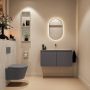 Mondiaz Toiletmeubel Ture Dlux | 100 cm | Meubelkleur Dark Grey | Eden wastafel Opalo Midden | Zonder kraangat - Thumbnail 4