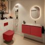 Mondiaz Toiletmeubel Ture Dlux | 100 cm | Meubelkleur Fire | Eden wastafel Ostra Rechts | Zonder kraangat - Thumbnail 3
