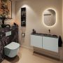 Mondiaz Toiletmeubel Ture Dlux | 100 cm | Meubelkleur Greey | Eden wastafel Lava Rechts | Zonder kraangat - Thumbnail 3