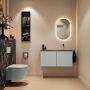 Mondiaz Toiletmeubel Ture Dlux | 100 cm | Meubelkleur Greey | Eden wastafel Lava Rechts | Zonder kraangat - Thumbnail 4