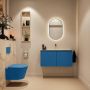 Mondiaz Toiletmeubel Ture Dlux | 100 cm | Meubelkleur Jeans | Eden wastafel Frappe Midden | Zonder kraangat - Thumbnail 4