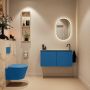 Mondiaz Toiletmeubel Ture Dlux | 100 cm | Meubelkleur Jeans | Eden wastafel Frappe Rechts | 1 kraangat - Thumbnail 4