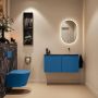 Mondiaz Toiletmeubel Ture Dlux | 100 cm | Meubelkleur Jeans | Eden wastafel Lava Rechts | Zonder kraangat - Thumbnail 4