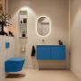 Mondiaz Toiletmeubel Ture Dlux | 100 cm | Meubelkleur Jeans | Eden wastafel Opalo Links | Zonder kraangat - Thumbnail 4