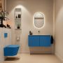 Mondiaz Toiletmeubel Ture Dlux | 100 cm | Meubelkleur Jeans | Eden wastafel Opalo Midden | Zonder kraangat - Thumbnail 4