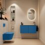 Mondiaz Toiletmeubel Ture Dlux | 100 cm | Meubelkleur Jeans | Eden wastafel Opalo Rechts | 1 kraangat - Thumbnail 4