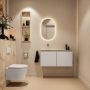Mondiaz Toiletmeubel Ture Dlux | 100 cm | Meubelkleur Linen | Eden wastafel Frappe Links | Zonder kraangat - Thumbnail 4