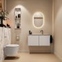 Mondiaz Toiletmeubel Ture Dlux | 100 cm | Meubelkleur Linen | Eden wastafel Glace Midden | 1 kraangat - Thumbnail 4