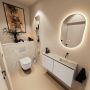 Mondiaz Toiletmeubel Ture Dlux | 100 cm | Meubelkleur Linen | Eden wastafel Ostra Rechts | Zonder kraangat - Thumbnail 2
