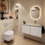 Mondiaz Toiletmeubel Ture Dlux | 100 cm | Meubelkleur Linen | Eden wastafel Ostra Rechts | Zonder kraangat - Thumbnail 3