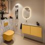 Mondiaz Toiletmeubel Ture Dlux | 100 cm | Meubelkleur Ocher | Eden wastafel Glace Links | Zonder kraangat - Thumbnail 3