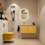 Mondiaz Toiletmeubel Ture Dlux | 100 cm | Meubelkleur Ocher | Eden wastafel Glace Links | Zonder kraangat - Thumbnail 4