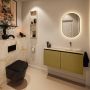 Mondiaz Toiletmeubel Ture Dlux | 100 cm | Meubelkleur Oro | Eden wastafel Frappe Rechts | Zonder kraangat - Thumbnail 3