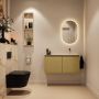Mondiaz Toiletmeubel Ture Dlux | 100 cm | Meubelkleur Oro | Eden wastafel Frappe Rechts | Zonder kraangat - Thumbnail 4