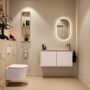 Mondiaz Toiletmeubel Ture Dlux | 100 cm | Meubelkleur Rosee | Eden wastafel Frappe Rechts | 1 kraangat - Thumbnail 4