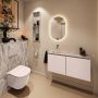 Mondiaz Toiletmeubel Ture Dlux | 100 cm | Meubelkleur Rosee | Eden wastafel Glace Links | Zonder kraangat - Thumbnail 3
