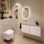 Mondiaz Toiletmeubel Ture Dlux | 100 cm | Meubelkleur Rosee | Eden wastafel Opalo Links | Zonder kraangat - Thumbnail 3