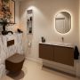 Mondiaz Toiletmeubel Ture Dlux | 100 cm | Meubelkleur Rust | Eden wastafel Glace Rechts | Zonder kraangat - Thumbnail 3