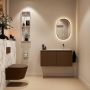 Mondiaz Toiletmeubel Ture Dlux | 100 cm | Meubelkleur Rust | Eden wastafel Glace Rechts | Zonder kraangat - Thumbnail 4